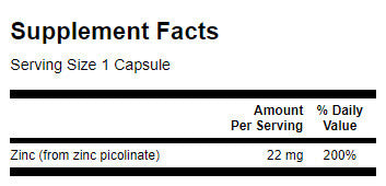 Zinc Picolinate Body Preferred Form 22mg. / 60 Caps. - 0 - Feel You