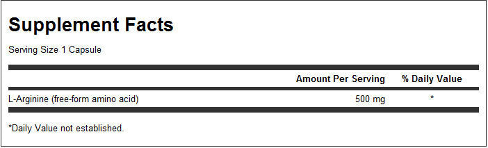 L-Arginine 500 mg - 100 капсули - Feel You