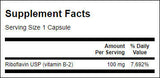 Vitamin B-2 / Riboflavin 100 mg - 100 капсули - Feel You