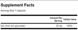 Zinc Gluconate 50mg. / 250 Caps - 0 - Feel You