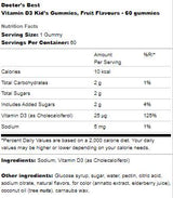 Vitamina D3 Gummies - 60 Candy de geléia