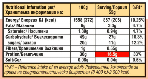 „Power Bar Braškė“ ir „Chocolate“ - 55 gramai