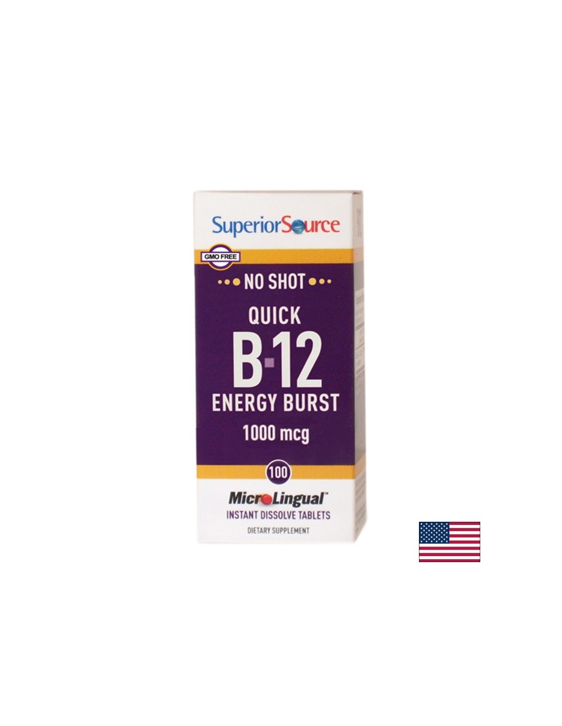 Witamina B12 - metabolizm energetyczny, 100 tabletek podjęzykowych <tc>Superior Source</tc>
