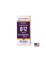 Vitamin B12, B6 + Folic acid - hormonal and metabolic balance, 60 sublingual tablets Superior Source