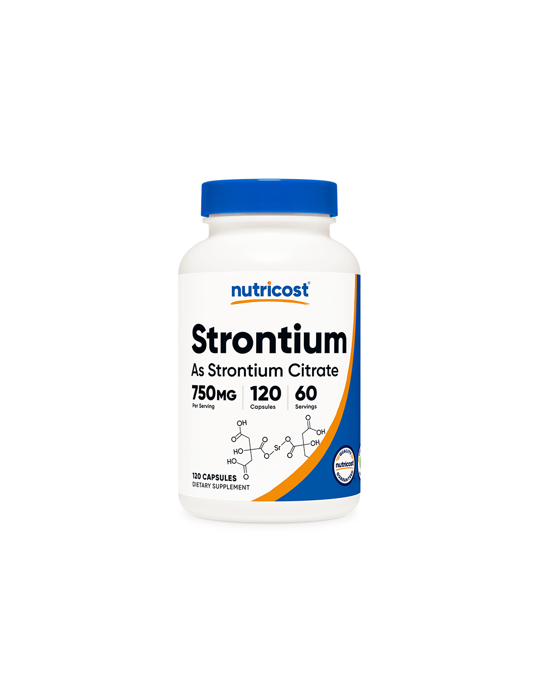 Kości i Stawy - Stront (cytrynian), 120 kapsułek <tc>Nutricost</tc>