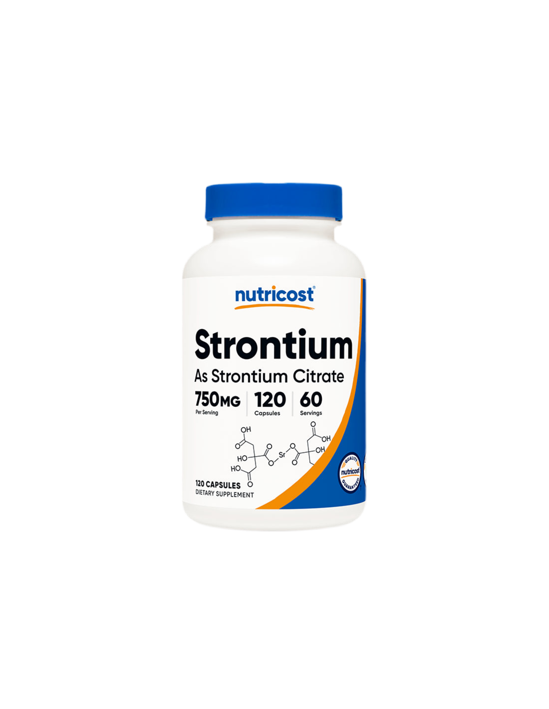 Kości i Stawy - Stront (cytrynian), 120 kapsułek <tc>Nutricost</tc>