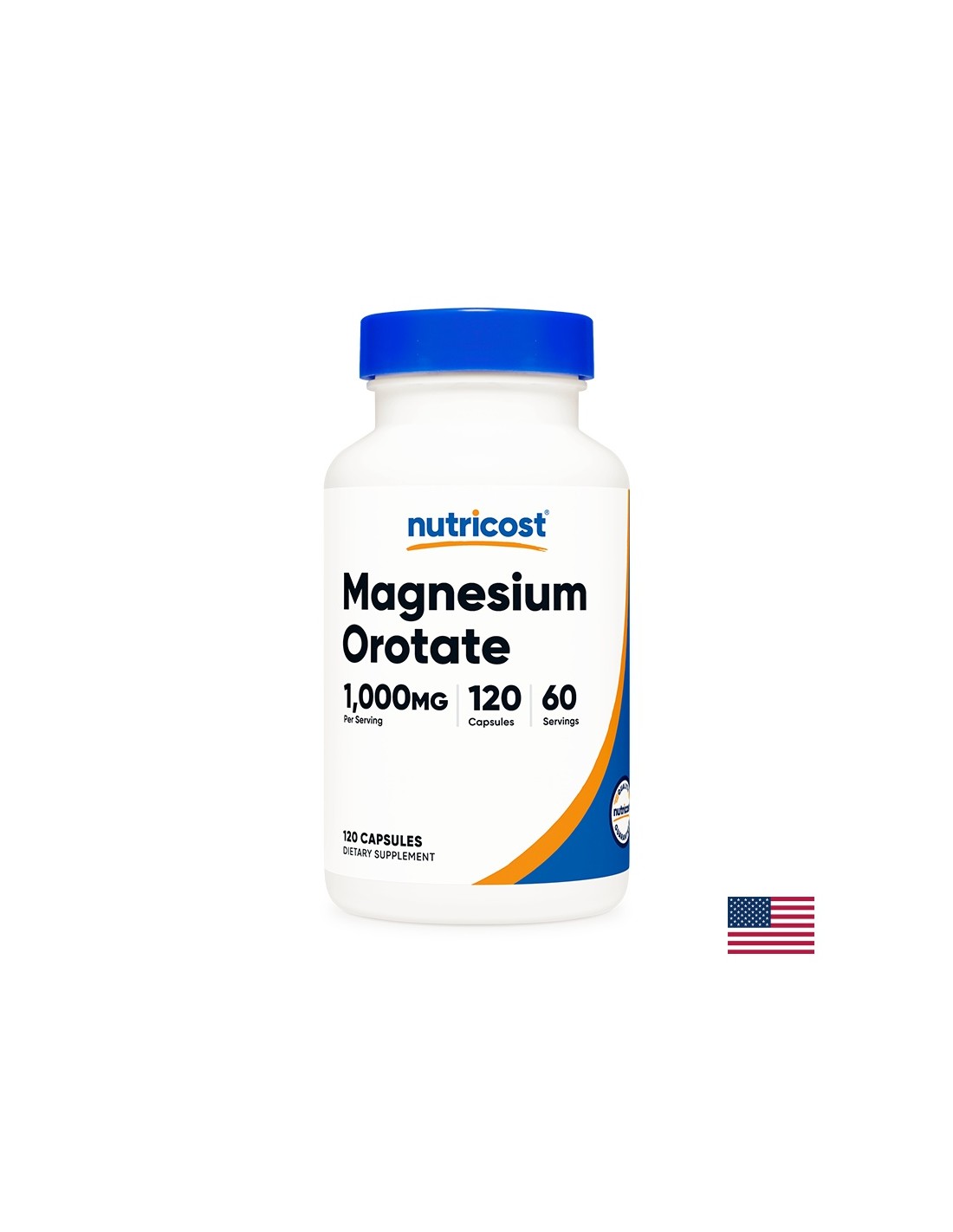 Muscular and cardiovascular system - Magnesium Orotate, 120 capsules Nutricost