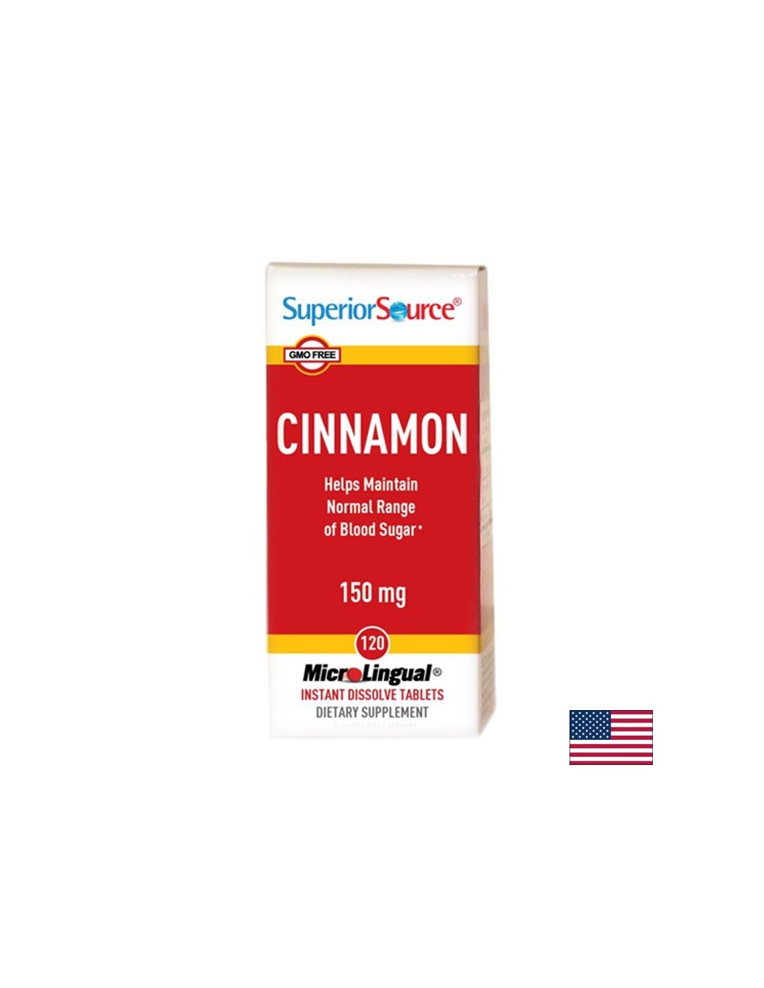 Cukrzyca i poziom cukru we krwi - cynamon, 120 tabletek podjęzykowych <tc>Superior Source</tc>