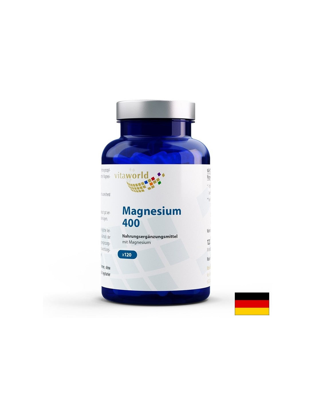 Magnesium (oxide) - Heart function, muscles good mood, 120 capsules
