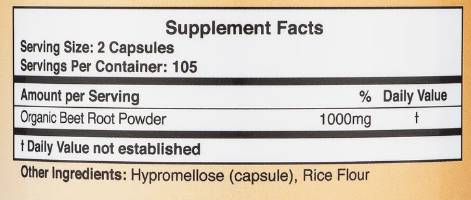 Beet Root 1000 mg - 210 capsules