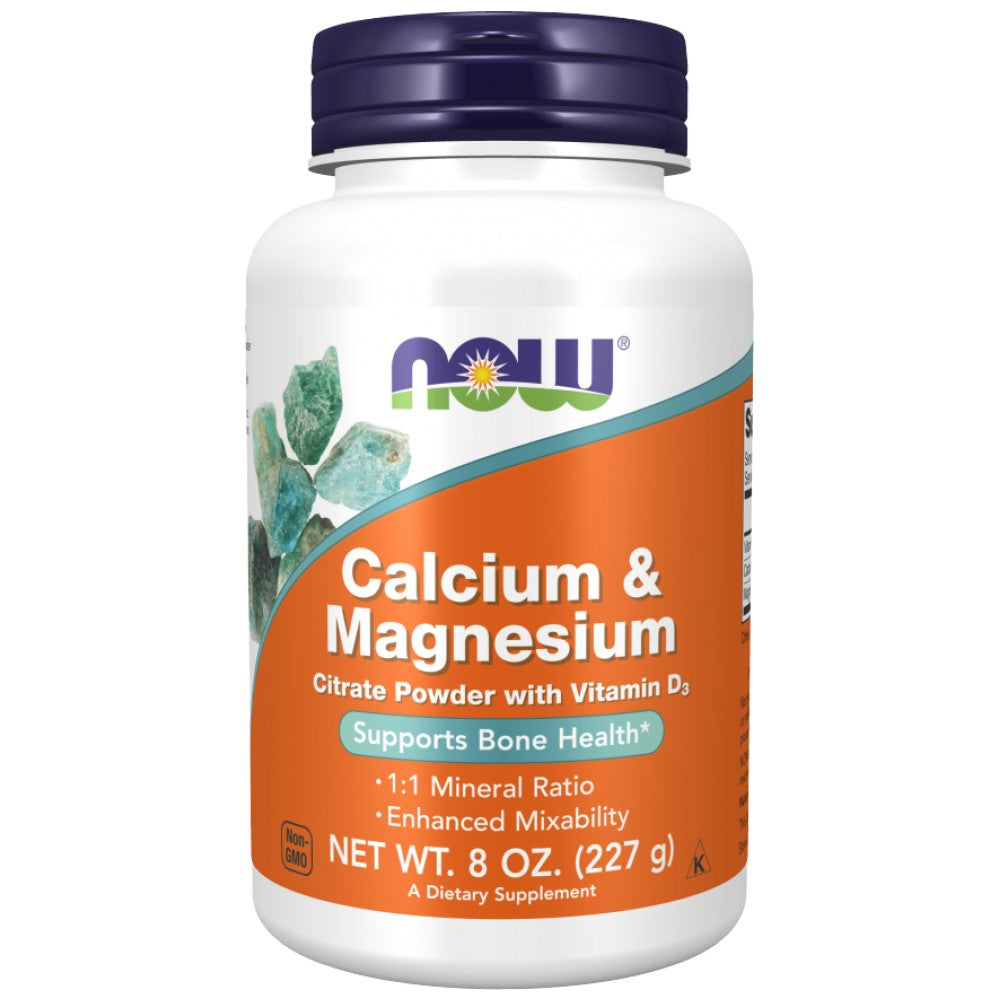 Calcium & Magnesium Citrate Powder with Vitamin D3 - 227 grams