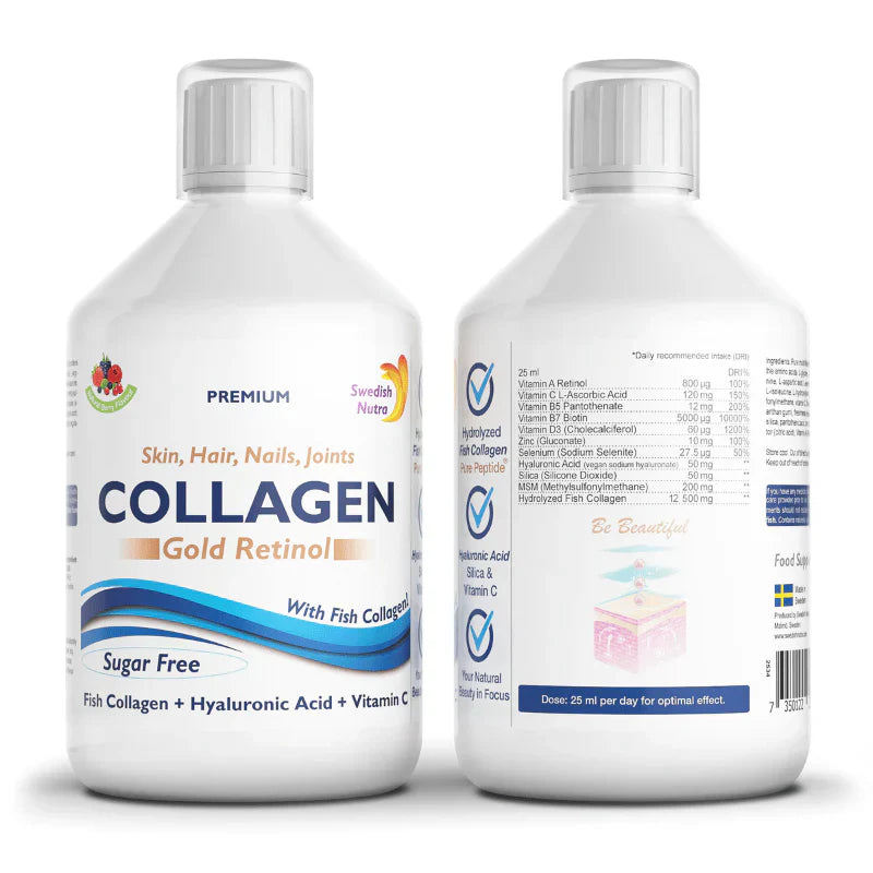 Viscollageen 12500 mg Goudretinol 500ml <tc>Swedish Nutra</tc>