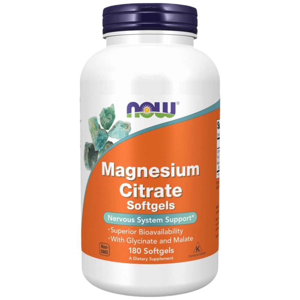 Magnesium Citrate Softgels - 180 Gel Capsules