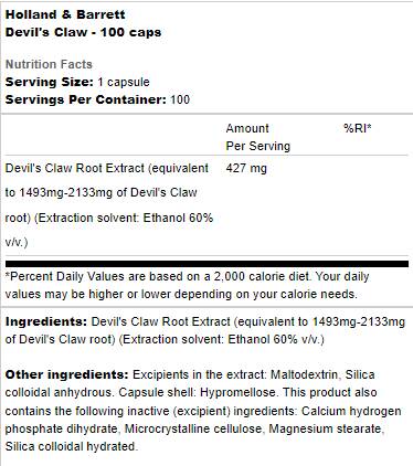 Devil's Claw 427 mg - 100 Kapselen