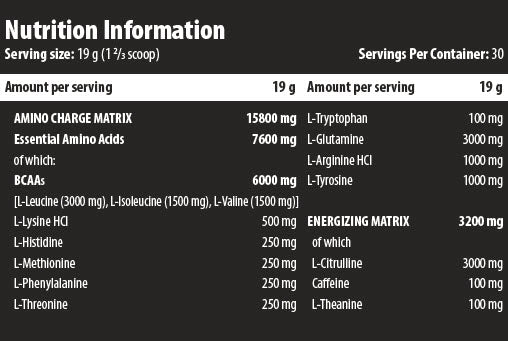 Amino Charge / 30 Serge. 0,570 kg