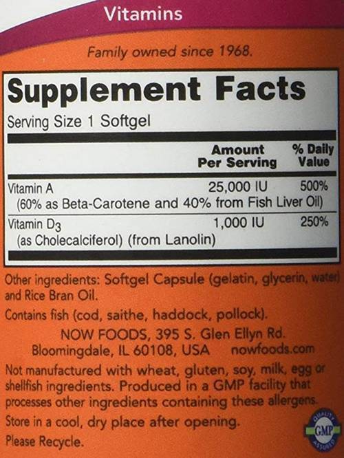 Vitamin A 25000 IU - 250 Гел капсули