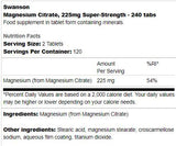 Super-Strength Magnesium Citrate 225 mg 240 tablets