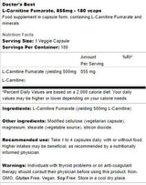 Beschte l -carnitine fumarat 855 mg - 180 Kapselen