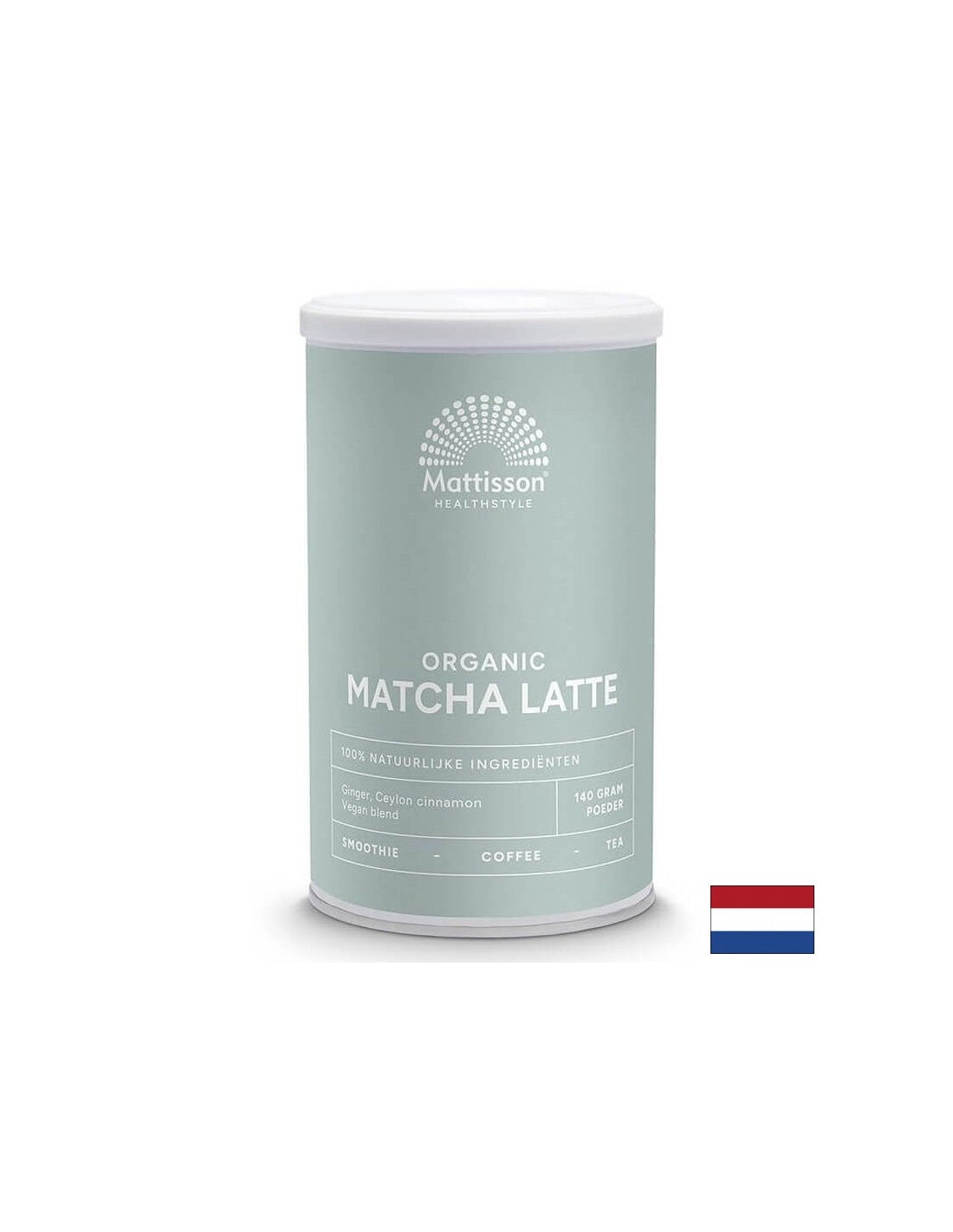 Matcha, Ginger and Ceylon Cinnamon Latte Organic, 140g powder Mattisson Healthstyle