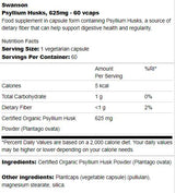 Psyllium Husks 625 mg 60 капсули