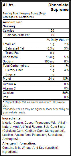 100% Casein - 1.816 kg