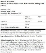 Vitamin C TIMED RELEASE 500 mg | With Bioflavonoids - 250 tablets