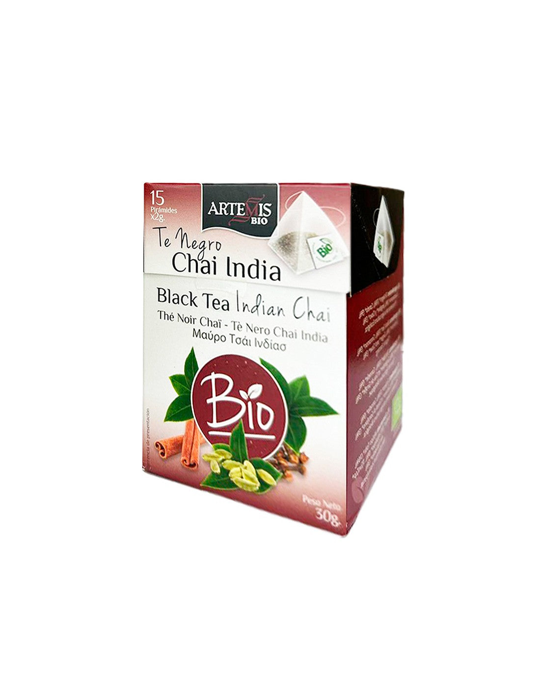 Black Téi Indien Bio, 15 Filter Bags