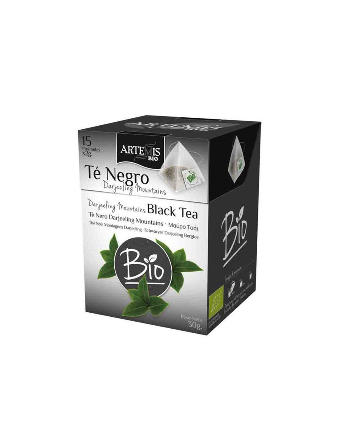 Bio de té negro Darjeeling, 15 bolsas de filtro