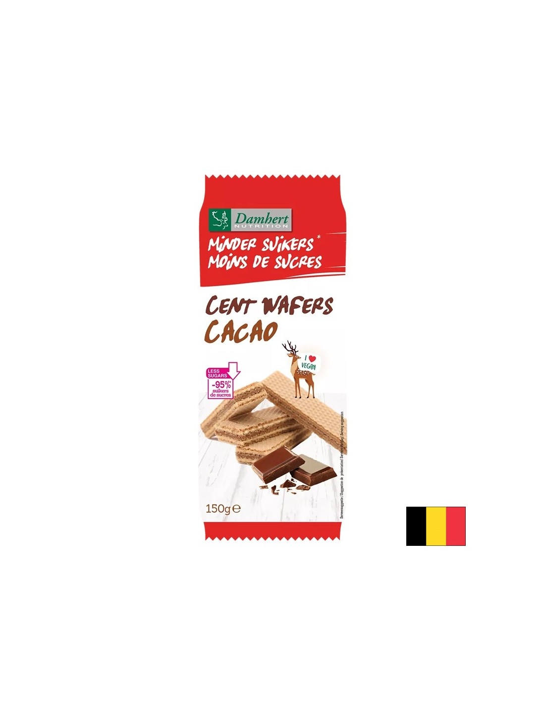 Waffles con crema de cacao (sin azúcar), 150 g