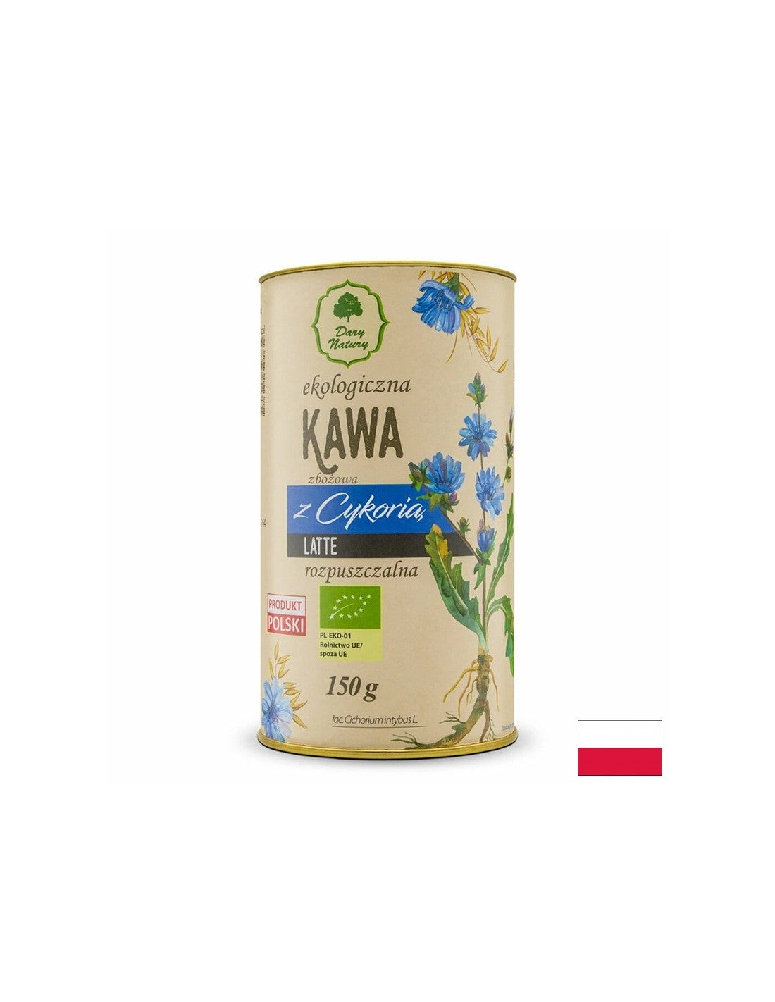 Instant Latten mat Chicorie, Kraider a Gewierz, 150 g Dary Natury