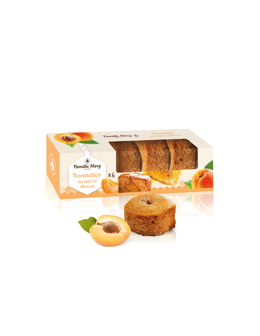 Nonne mat organeschen Hunneg an Apricot - traditionell frësch Séisswueren, 150 g