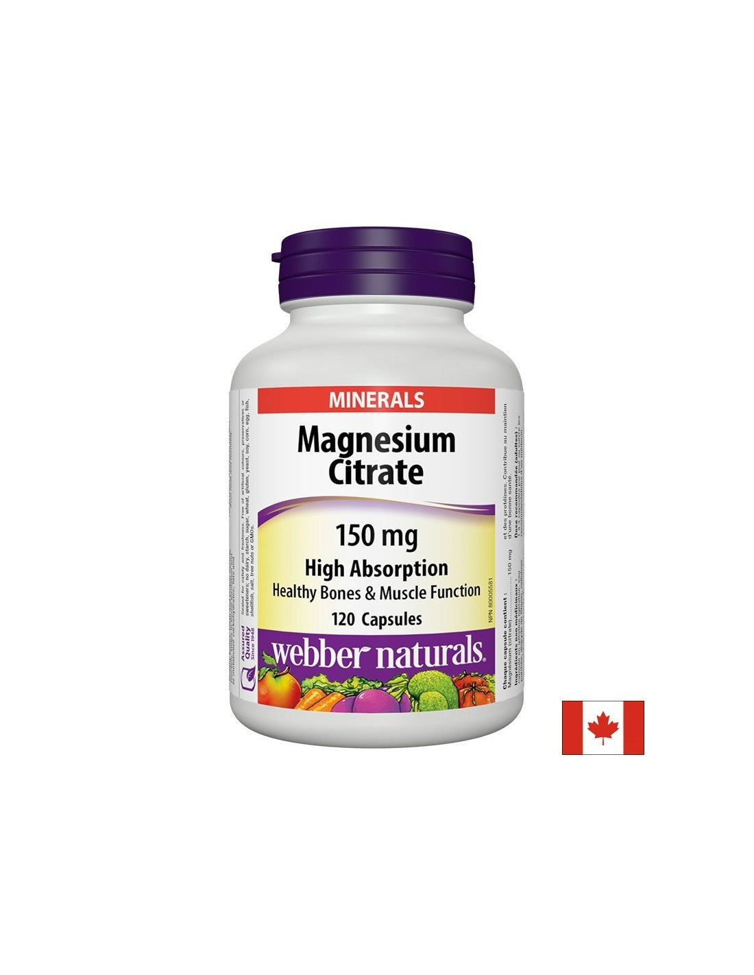Magnio citrato didelis absorbcija - magnio citratas su dideliu absorbcija 150 mg, 120 kapsulių
