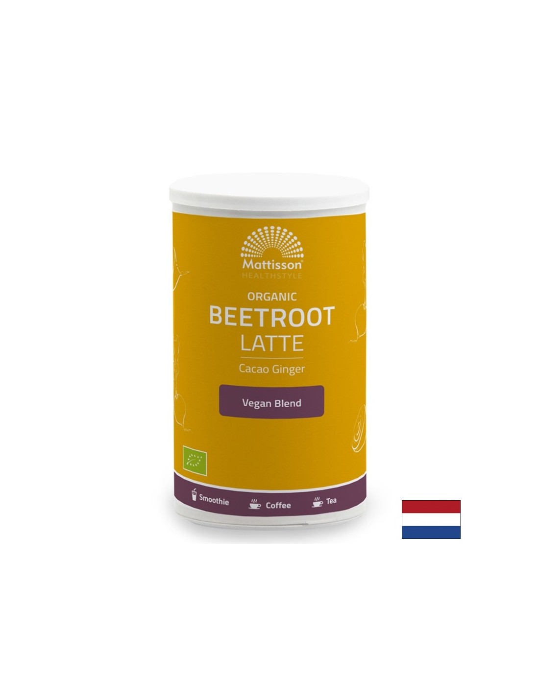 „Beetro“ vėlai su imbiero kakavos biografija, 160 g „Mattisson HealthStyle“ miltelių