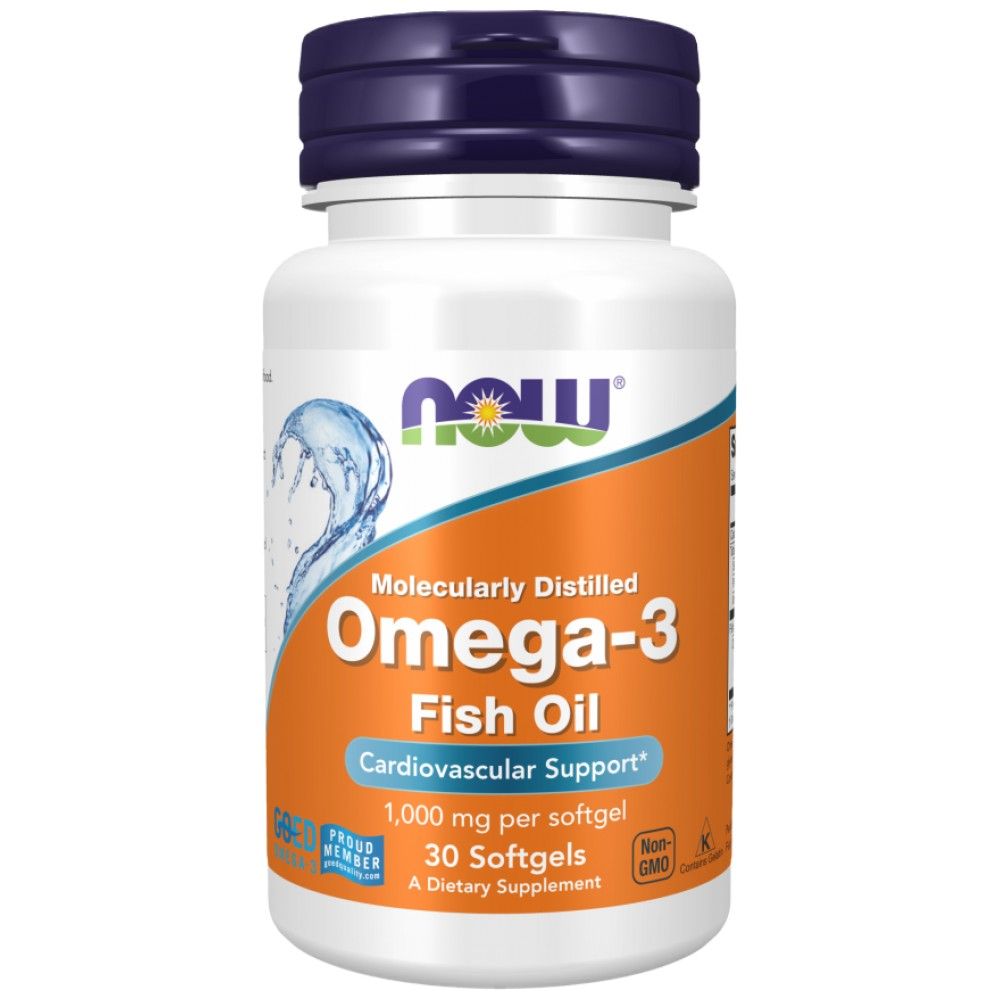 Omega 3 1000 mg / molekulinė distiliuota - 30 gelio kapsulės