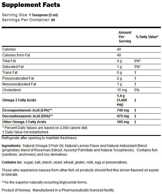 Omega 3 Flëssegkeet - 200 ml