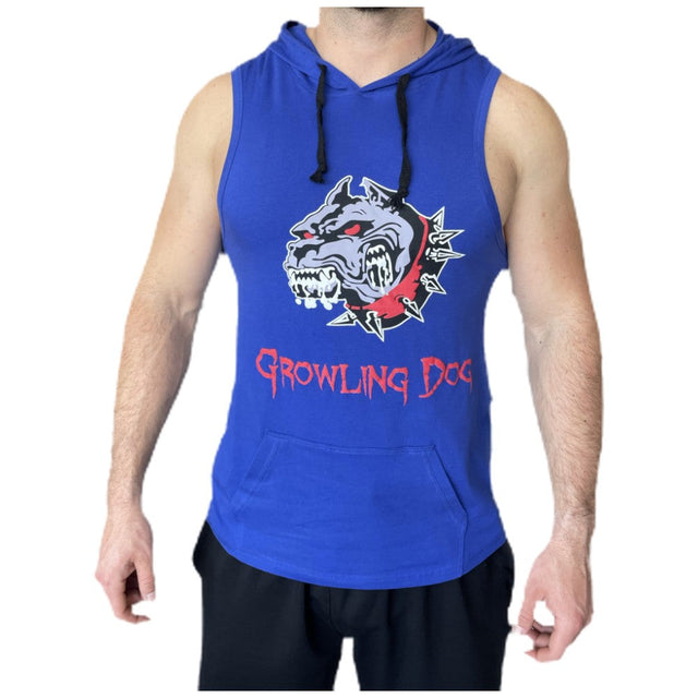 Потник Growling Dog с качулка - Син / Tank Top Growling Dog with Hoodie - Blue - Feel You