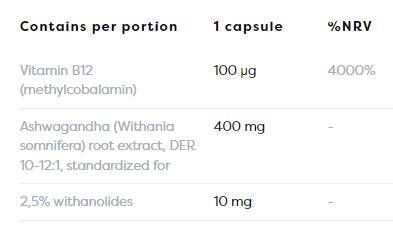 Ashwagandha Extra 400 mg - 180 kapsulės