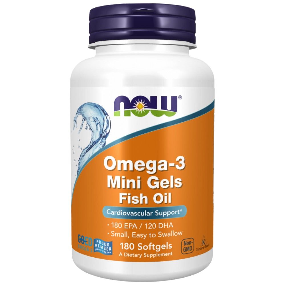 Omega -3 mini geliai - 180 gelio kapsulės