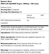 Best Vegan MSM 1000 mg | With optimsm - 180 capsules