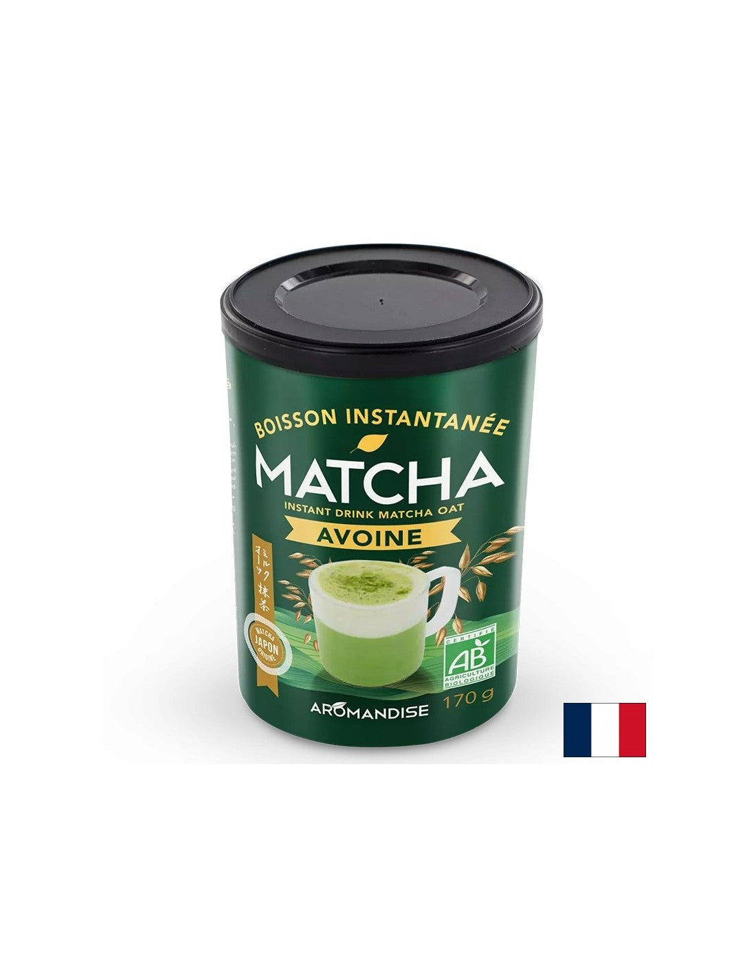 Matcha and oats - tonic drink, 170 g, powder