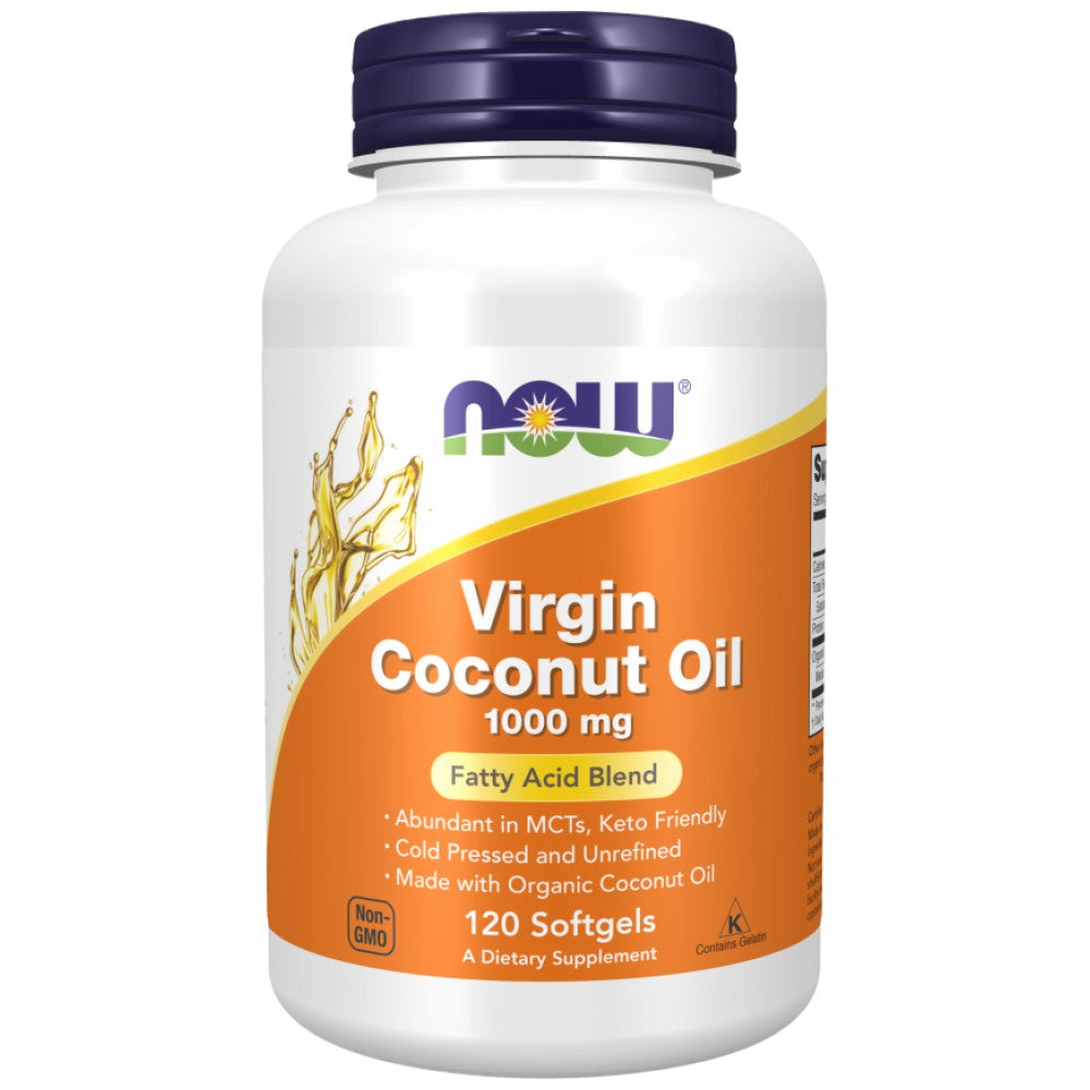 Ulei virgin de nucă de cocos 1000 mg - 120 capsule de gel