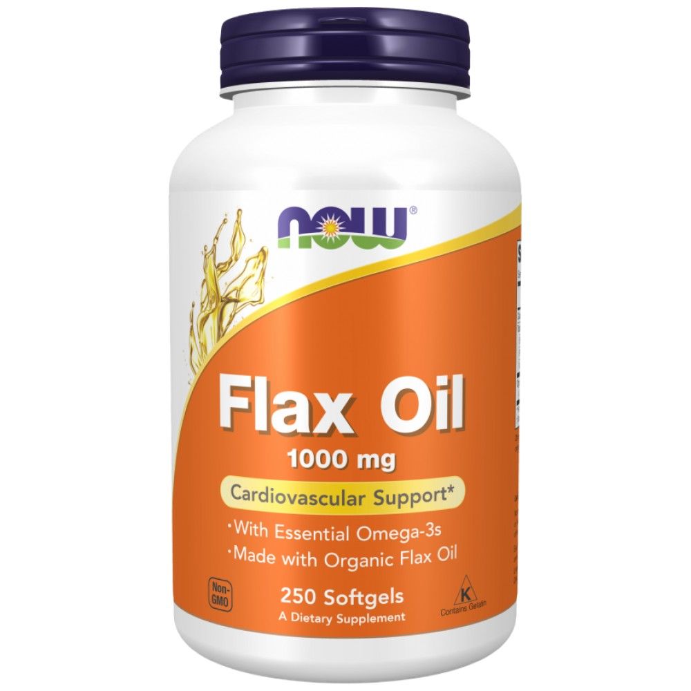 Flax Oil Organic 1000 mg - 100 gel capsules