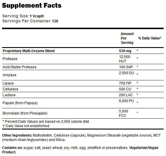 Plant Enzymes - 120 capsules