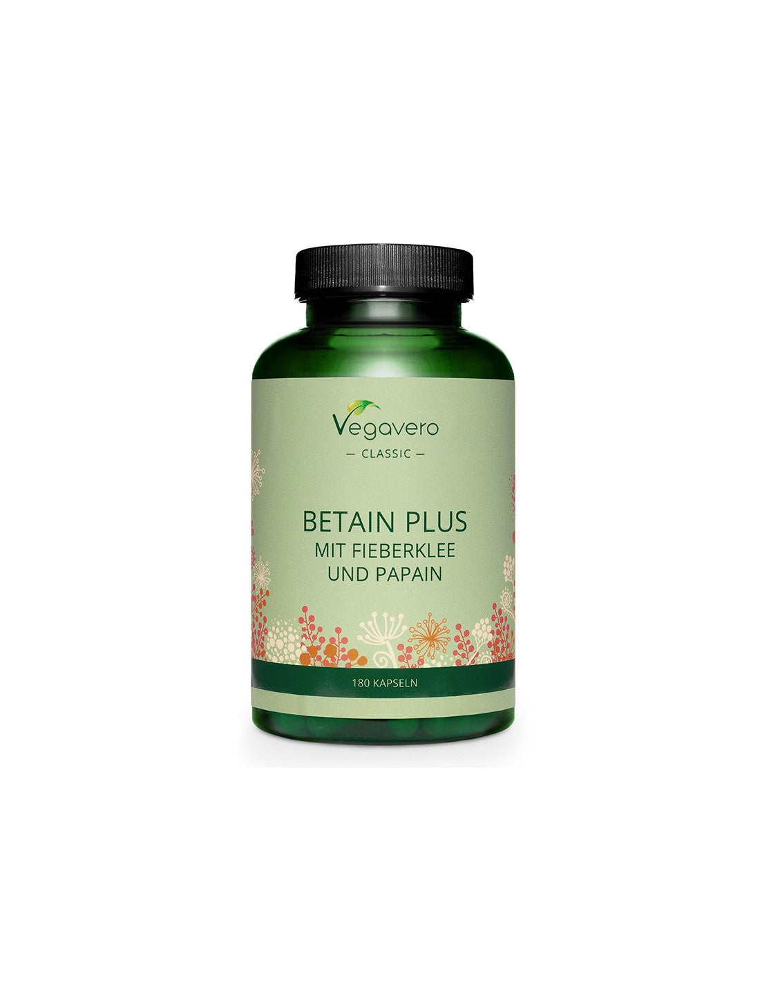 Verdauung - Betaine Hydrochlorid + Bitter + Papain, 180 Kapselen Vegavo