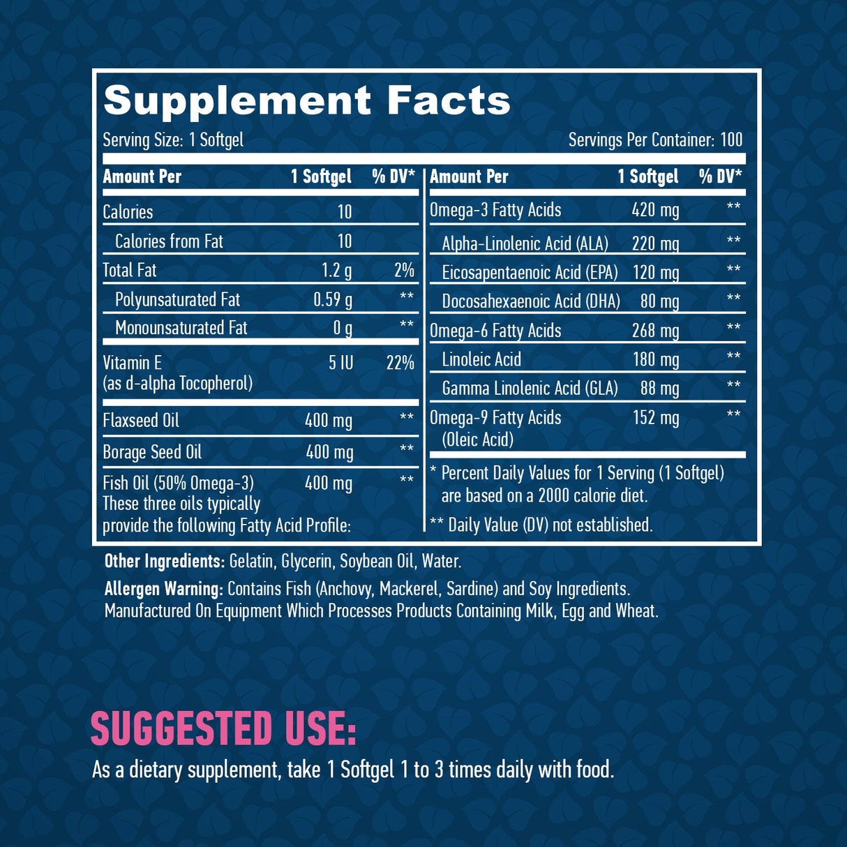 Omega 3-6-9 / 100 Softgels - Feel You