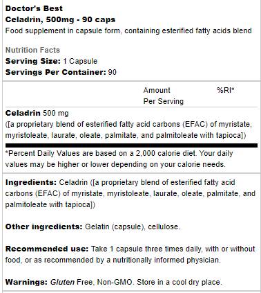 Najbolji celadrin 500 mg - 90 kapsula