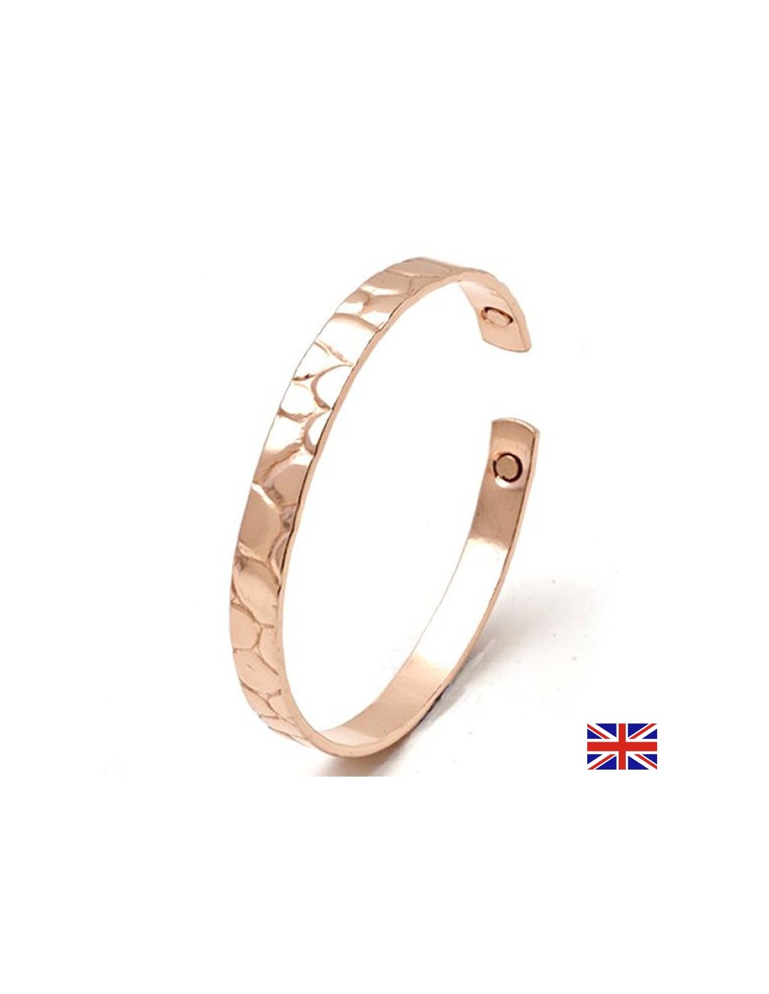 Tin and copper bracelet with magnet - Improves blood circulation, against muscle pain, size M, 19 cm