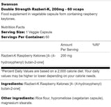 Razberi - K 200 mg | Cetonas de framboesa de força dupla - 60 cápsulas