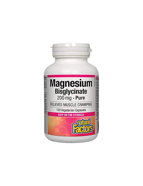 Magnesium Bisglycinate Pure/ Магнезий (бисглицинат) 200 mg х 120 капсули Natural Factors - Feel You