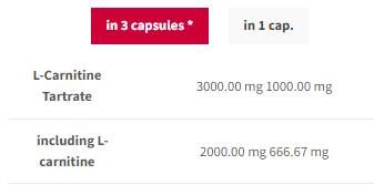 L -carnitine 3000 Kappen - 60 Kapselen